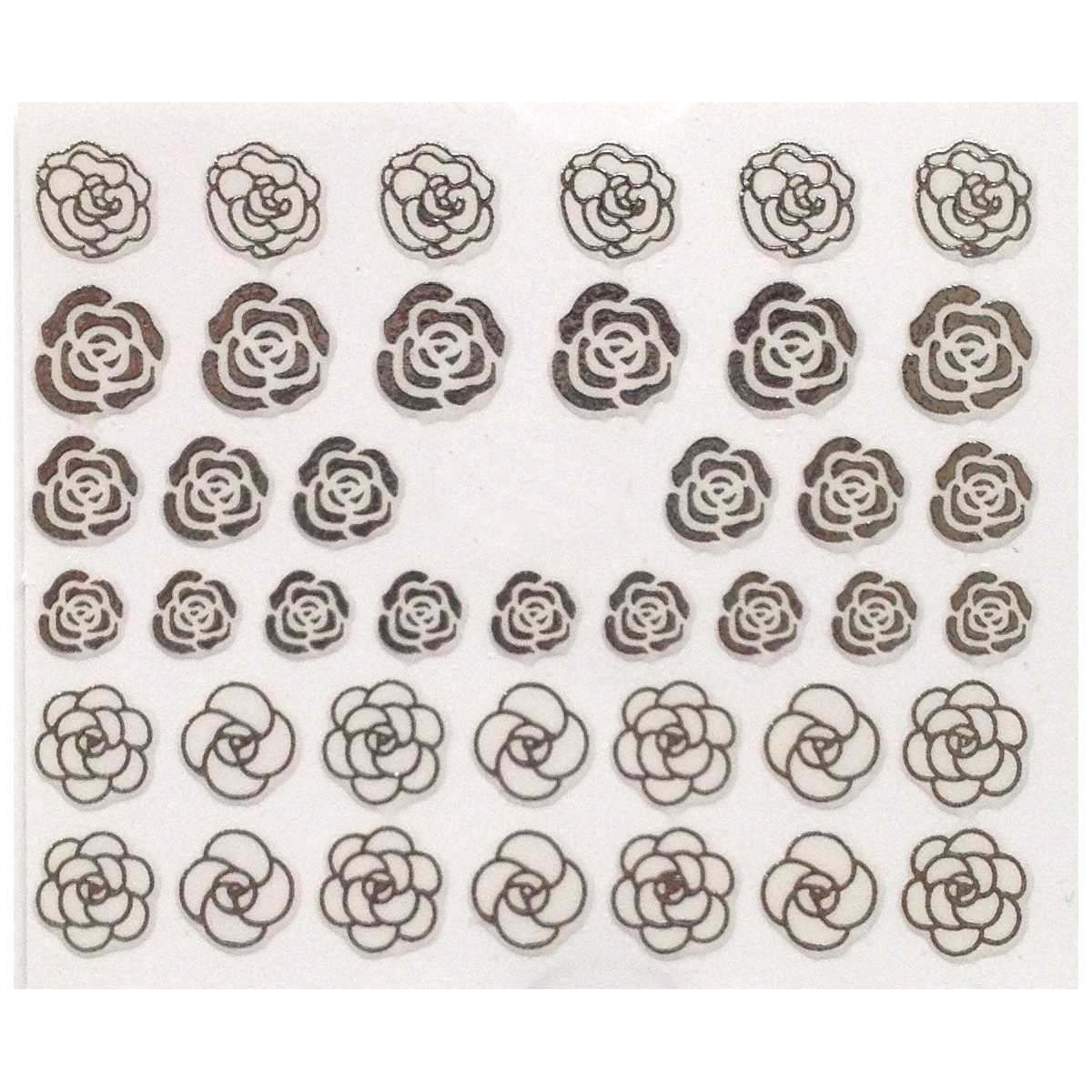 Stickers Roses - Argent