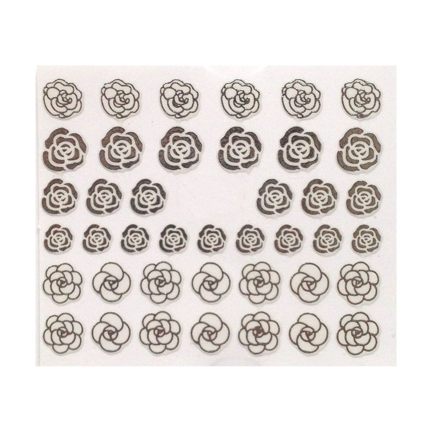 Stickers Roses , Argent