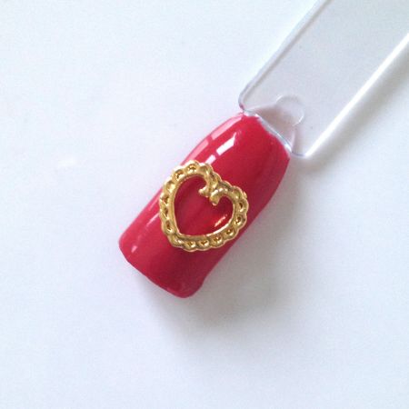 Bijoux pour Ongles - Cœur Doré