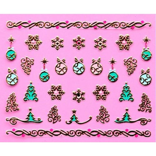 Stickers de Noël Flocon de Neige, Boule et Sapin