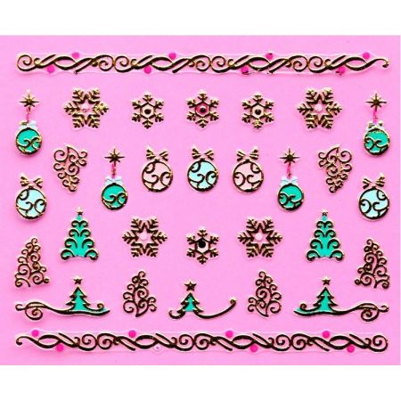 Stickers de Noël Flocon de Neige, Boule et Sapin