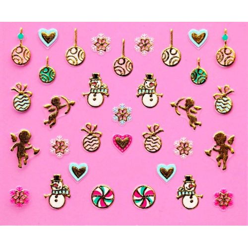 Stickers de Noël Anges, Boule et Bonhomme de Neige