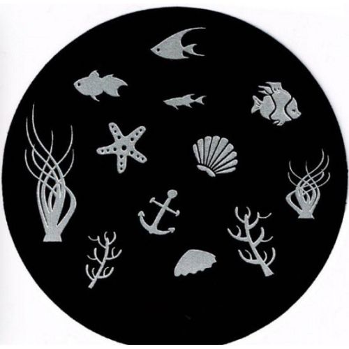 Plaque de Stamping Poisson, Mer et Ancre Marine