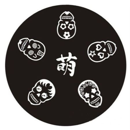 Plaque de Stamping Tête de Mort Mexicaine