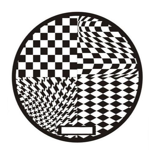 Plaque de Stamping Damier et Formes Géométriques