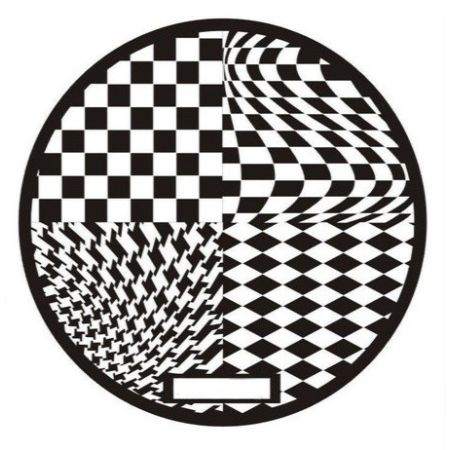 Plaque de Stamping Damier et Formes Géométriques