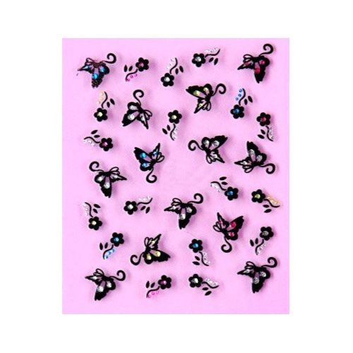 Stickers Papillons et Fleurs à Strass