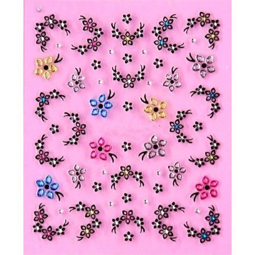 Stickers Fleurs à Strass