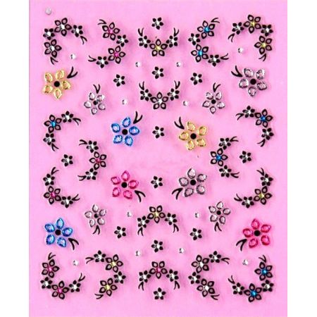 Stickers Fleurs à Strass