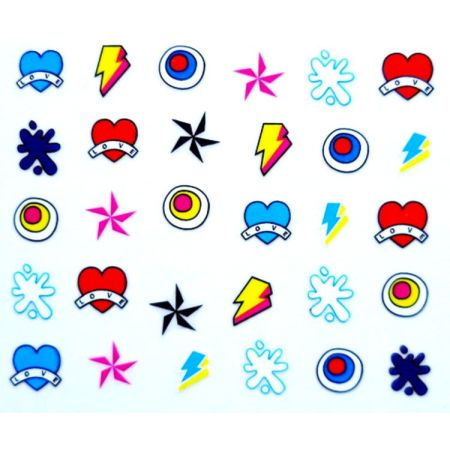 Stickers Éclair, Cœur et Tâches