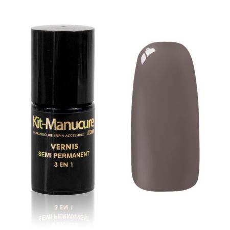 Vernis Semi-Permanent 3 en 1 Gris Foncé