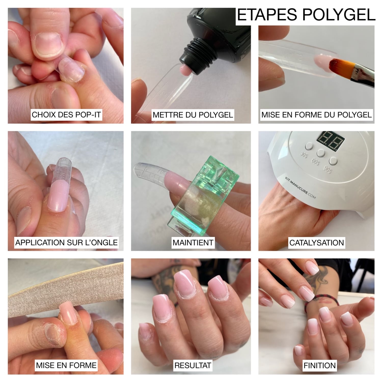 etapes polygel