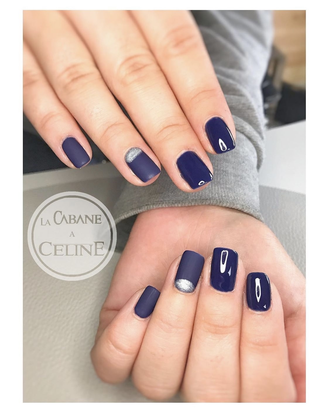 ongles bleus nuit