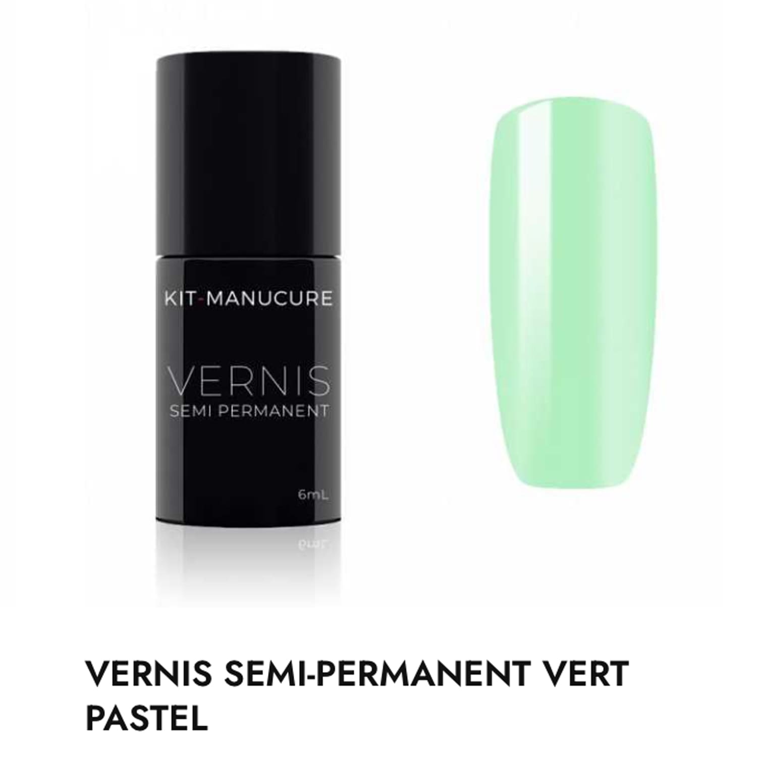 Vernis semi-permanent vert pastel