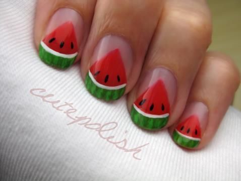 nail art pastèque