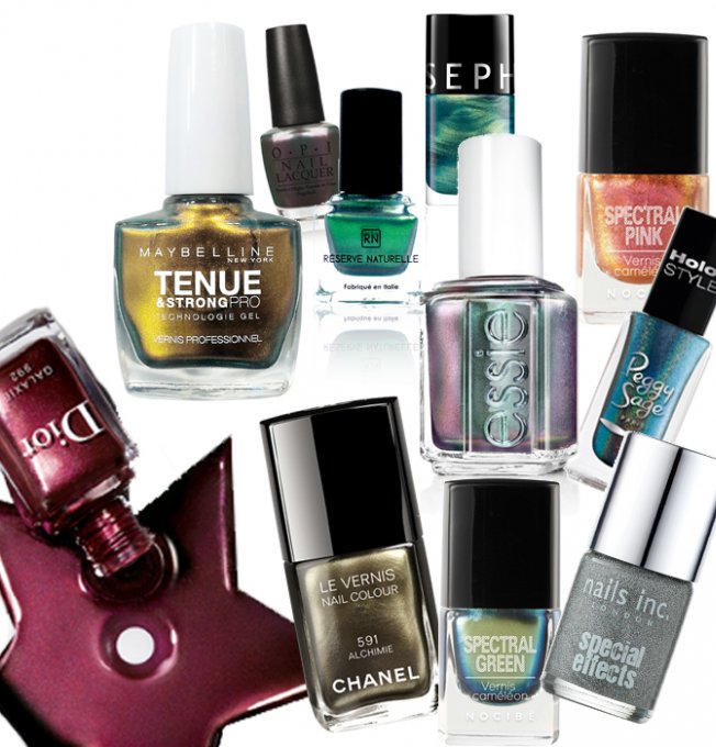 tendance vernis métallisé