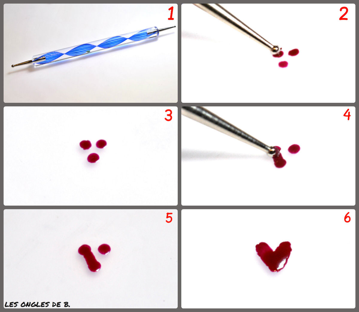 tuto nail art Saint Valentin